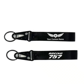Boeing 757 & Text Hawk-shaped Key Chains