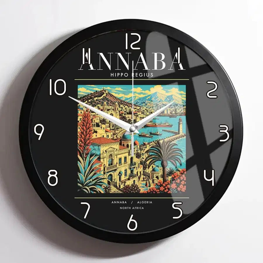 ANNABA - Poster - Wall Clock Framed - Black