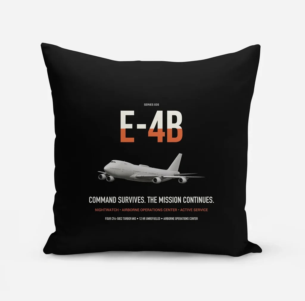 E-4B Nightwatch design on black pillow