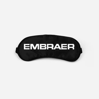 Embraer & Text aviation sleep mask in soft padded fabric.