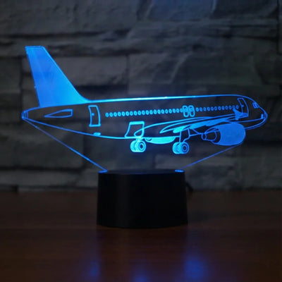 Taxiing Airbus A320 3D Lamps aviation themed 3D night lamp, premium acrylic with LED.