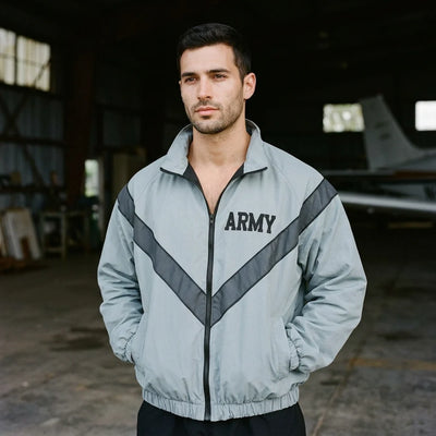 Pilot jacket on model — editorial
