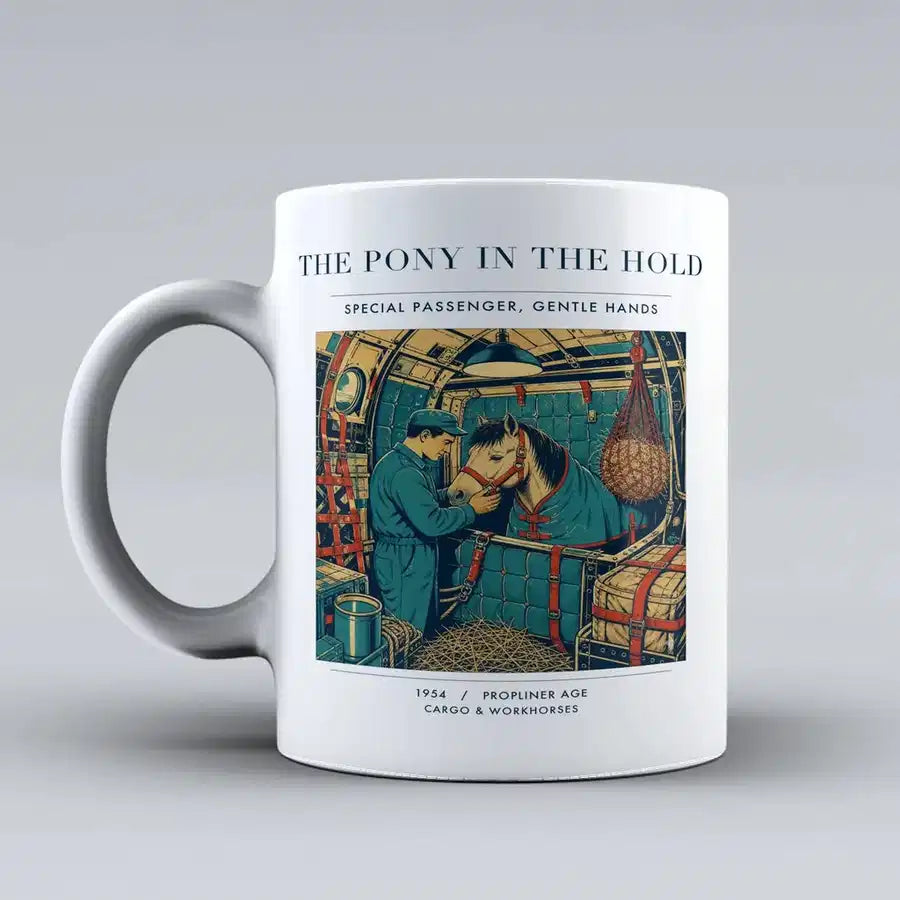 VINTAGE G4235 - The Pony In The Hold - Ceramic Mug design on white