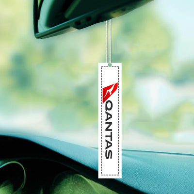 Qantas Airlines Airways Airlines Car aviation design on scented aviation-themed paper car air freshener.
