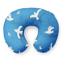 Thumbnail for Seamless Seagulls Travel & Boppy aviation design on memory foam with soft cover travel pillow.