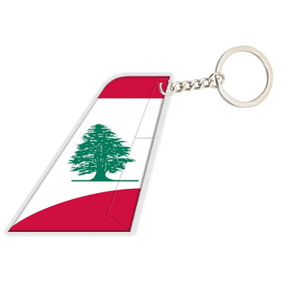 Middle East Airlines(MEA) aviation aircraft-tail key chain, acrylic body, metal ring.