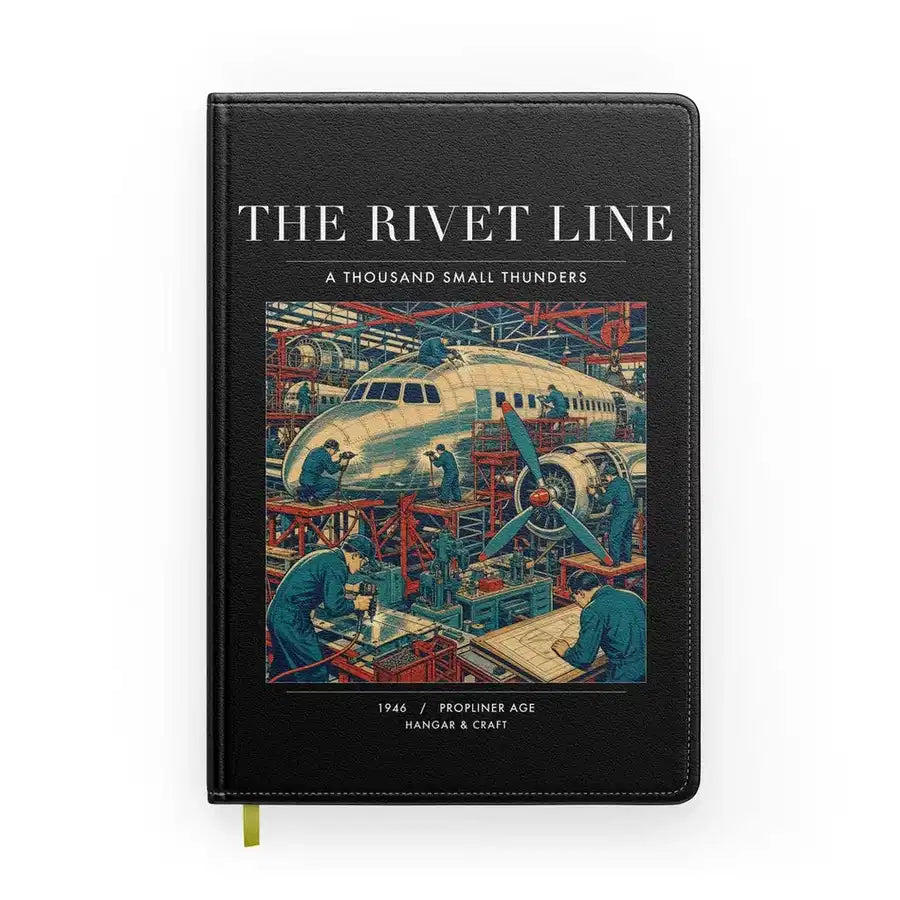 VINTAGE G4170 - The Rivet Line - Designed Notebooks design on black