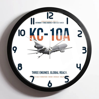 KC-10A EXTENDER design on white framed wall clock