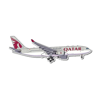 Qatar Airways Airbus A330 aviation design airplane sticker in weather-resistant vinyl.