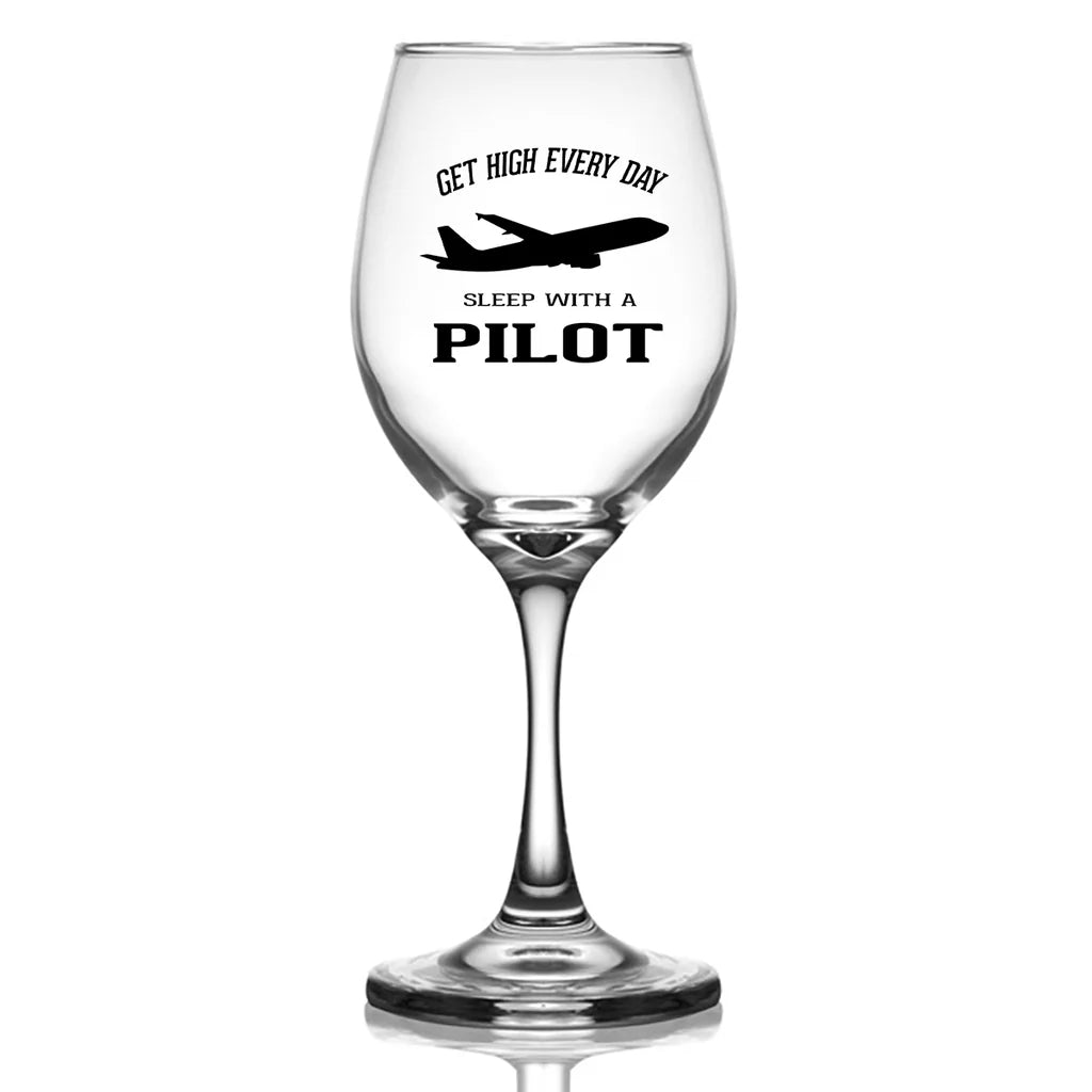 Get High Every Day Sleep Wine Glass