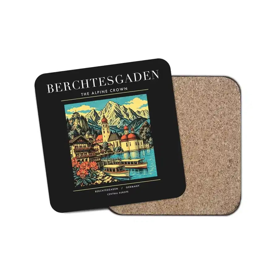 BERCHTESGADEN - Poster - Coaster - Black