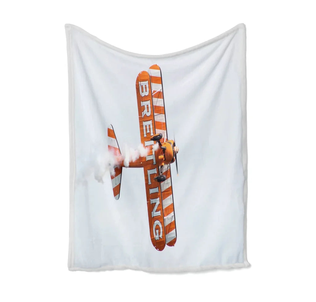 Breitling Show Aircraft Bed Blankets & aviation print on soft fleece blanket.