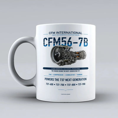 Mug design on white cfm56 7b