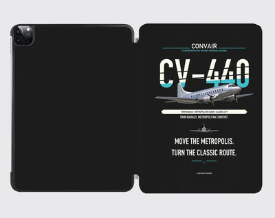 Convair CV-440 Metropolitan design on black ipad tablet case