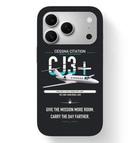 Thumbnail for Cessna Citation CJ3+ design on black magsafe iphone case, for iPhone 17 Pro