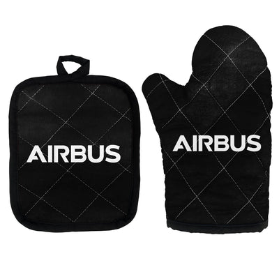 Airbus & Text Kitchen Glove & Holder aviation design on durable fabric with insulated lining kitchen glove holder.