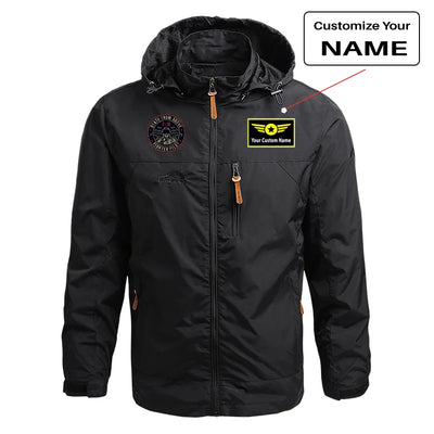 Fighter Jet 16 - Death From Above aviation design printed on lightweight shell with slim fit stylish thin jacket.
