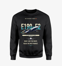 Thumbnail for Embraer E190-E2 design on black sweatshirt