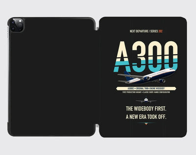 Airbus A300B2 design on black ipad tablet case