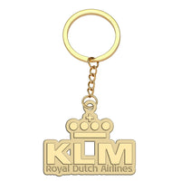 Thumbnail for KLM Royal Dutch Airlines aviation hollow key chain in polished alloy.