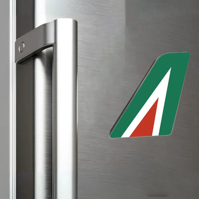 Alitalia Airlines aviation design tail magnet in 3D metal with magnetic back.