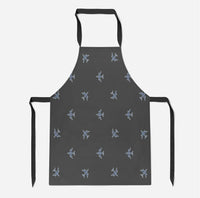 Thumbnail for Nice Airplanes (Gray) aviation design on durable cotton blend kitchen apron.