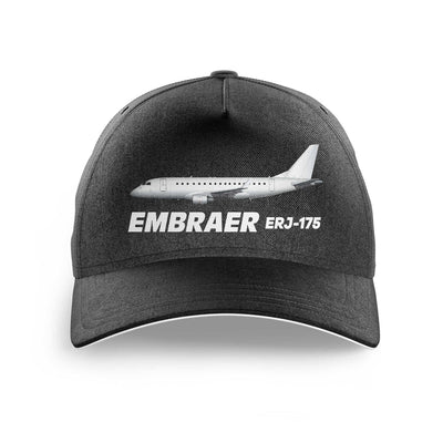 The Embraer ERJ-175 printed hat - black