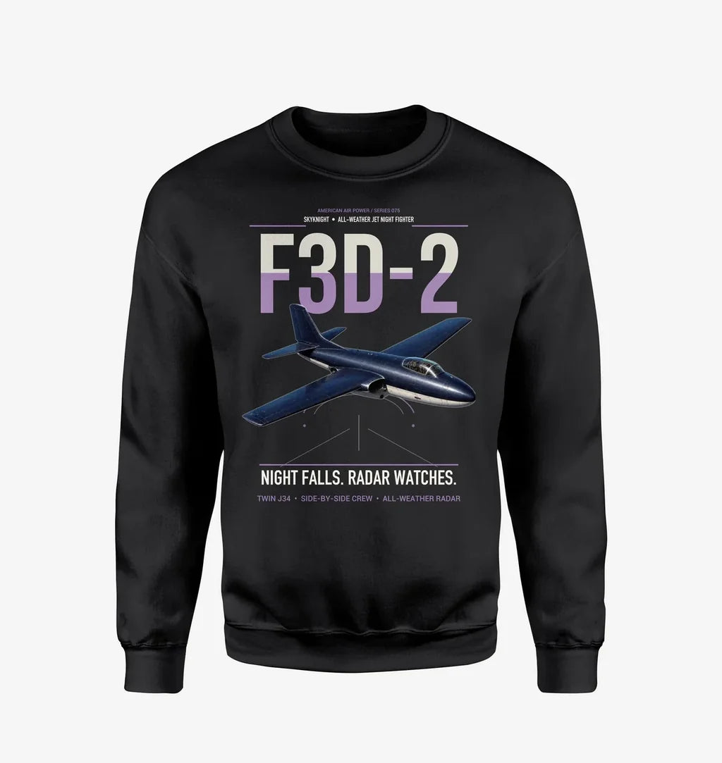 F3D-2 Skyknight design on black sweatshirt