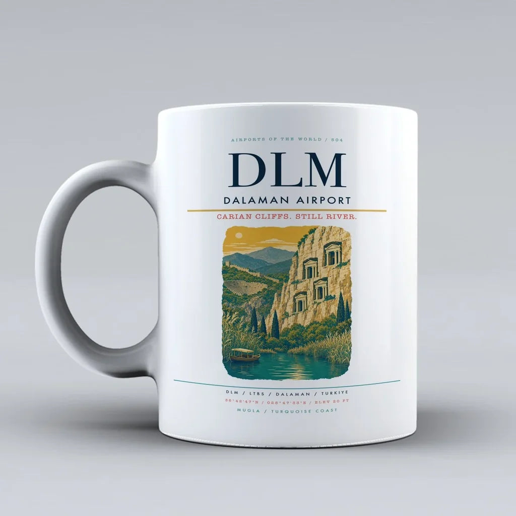 Airport DLM Mug design on white dalaman
