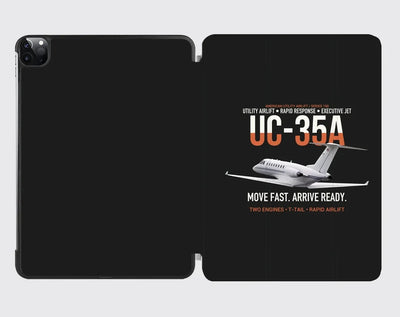 UC-35A Citation Ultra Rapid Utility Airlift design on black ipad tablet case