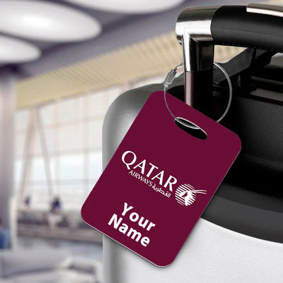 Qatar Airways Airlines aviation acrylic luggage tag in durable acrylic.