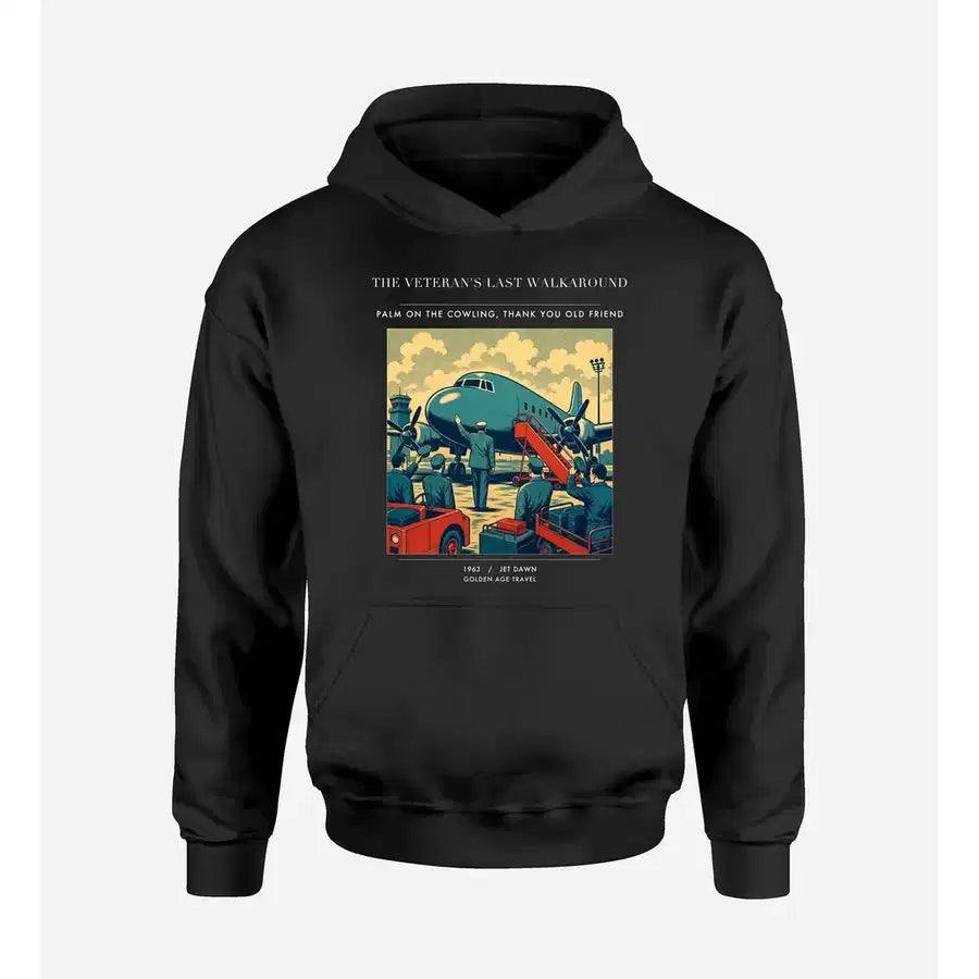 VINTAGE G4453 - The Veteran's Last Walkaround - Premium Hoodie design on black premium