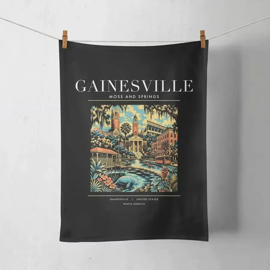 GAINESVILLE - Poster - Towel - Black