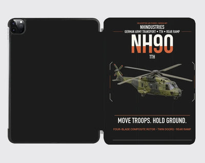NHIndustries NH90 TTH design on black ipad tablet case
