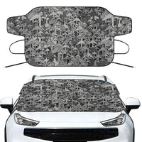 Thumbnail for Dark Coloured Airplanes Car aviation design on car windshield cover.