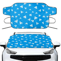 Thumbnail for Paper Airplanes (Blue) Car aviation design on car windshield cover.