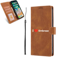 Thumbnail for I Love Embraer Leather Samsung A aviation design on leather Samsung Galaxy A-series case for Samsung Galaxy A-series.