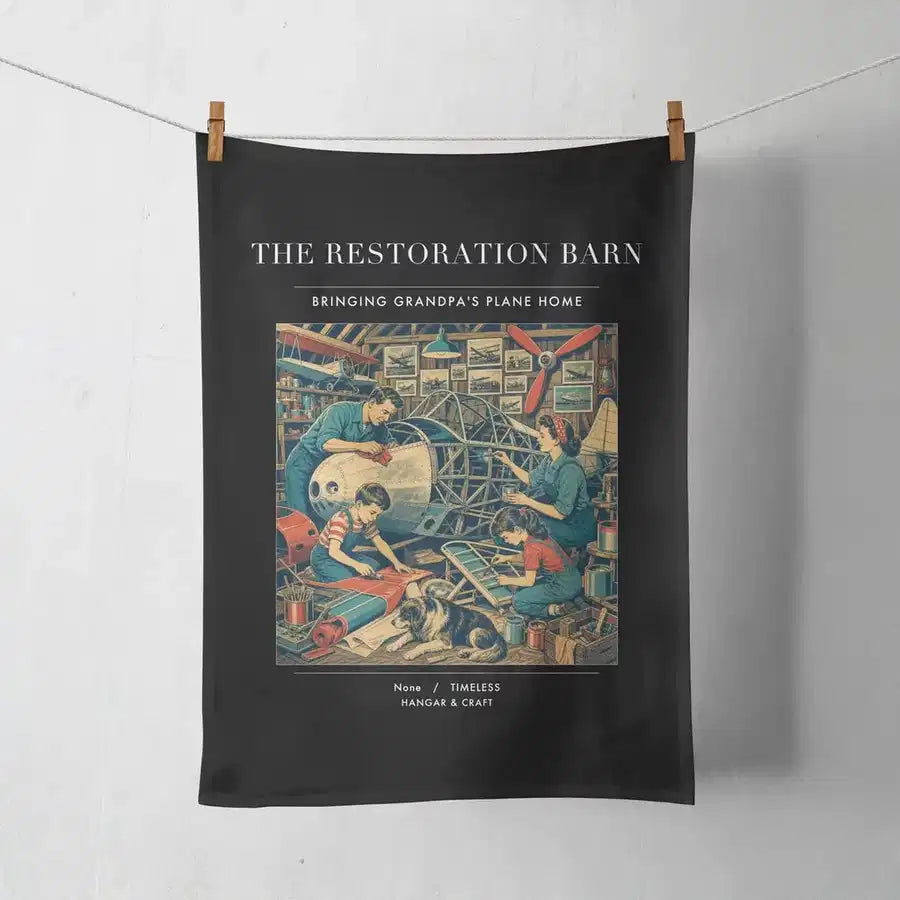 VINTAGE G4143 - The Restoration Barn - Designed Towels design on black