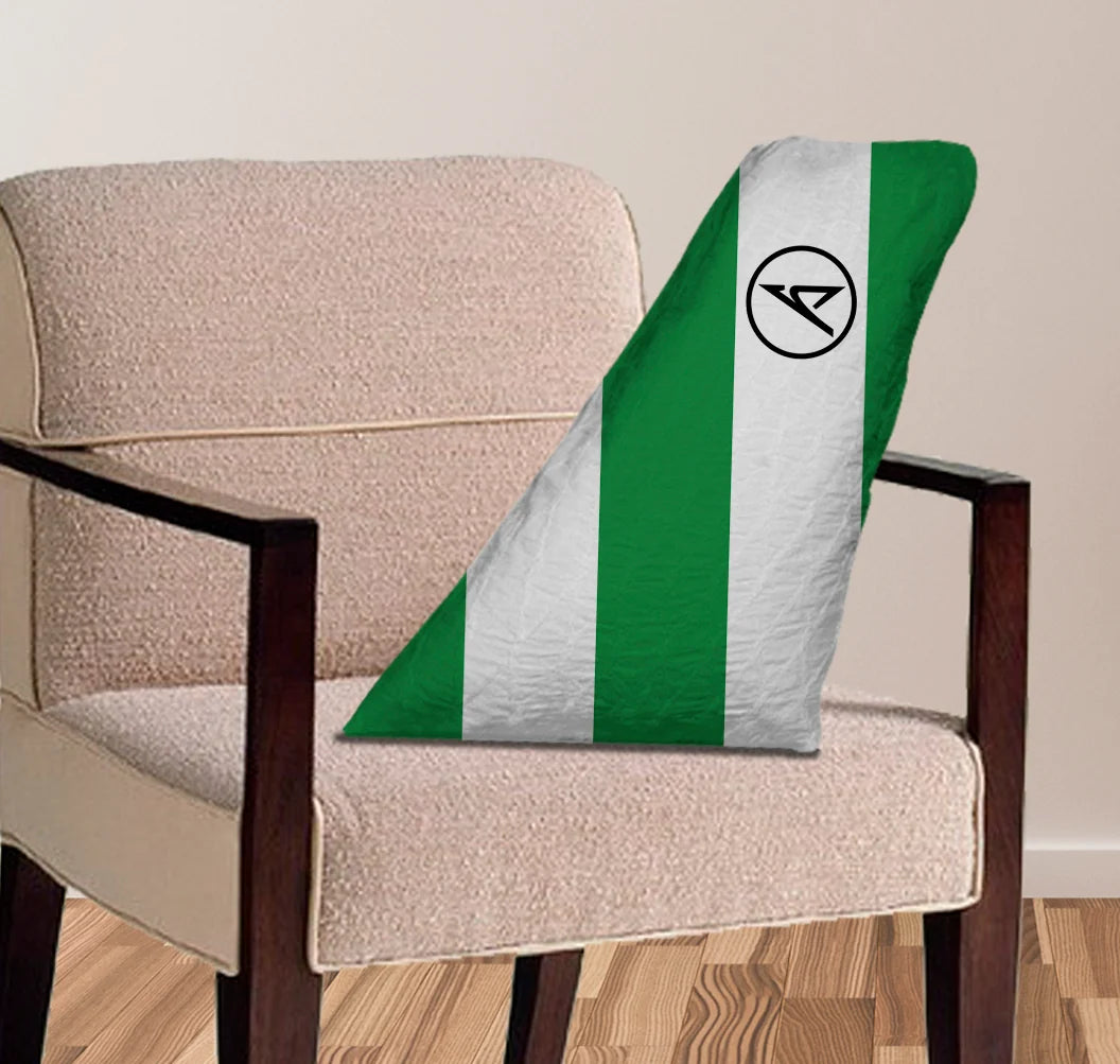 Condor air Airlines Green aviation design on soft polyester filling aircraft tail pillow.