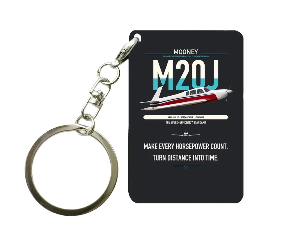 Mooney M20J 201 design on black designed key chain, double-side print