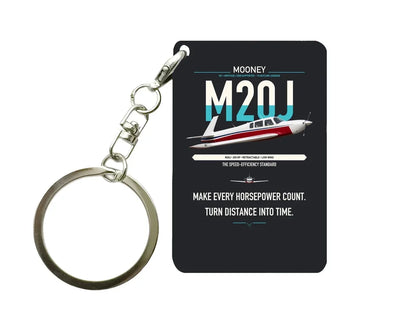 Mooney M20J 201 design on black designed key chain, double-side print
