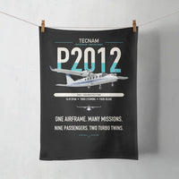 Thumbnail for Tecnam P2012 Traveller design on black towel