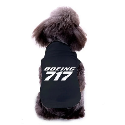 Pet vest with Boeing 717 & Text Dog Pet aviation design, quilted insulated panel.