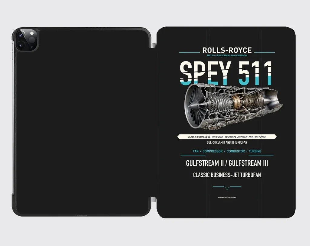 SPEY 511 design on black ipad tablet case