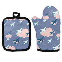 Thumbnail for Cool & Super Airplanes (Vol2) Kitchen Glove & Holder aviation design on durable fabric with insulated lining kitchen glove holder.