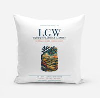 Thumbnail for London Gatwick Airport (LGW) design on white pillow