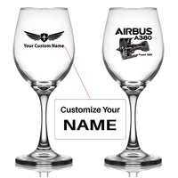 Thumbnail for Customisable Airbus A380 Wine Glass