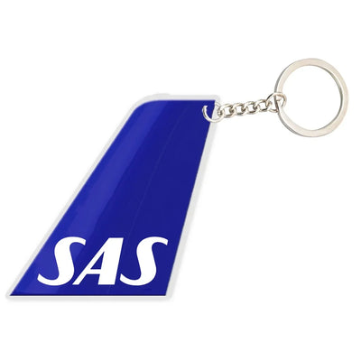SAS Scandinavian Airlines aviation shaped key chain, durable metal alloy.