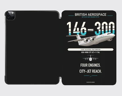 BAe 146-300 design on black ipad tablet case