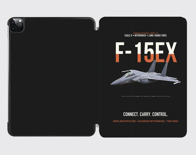F-15EX Eagle II Connect Carry Control design on black ipad tablet case